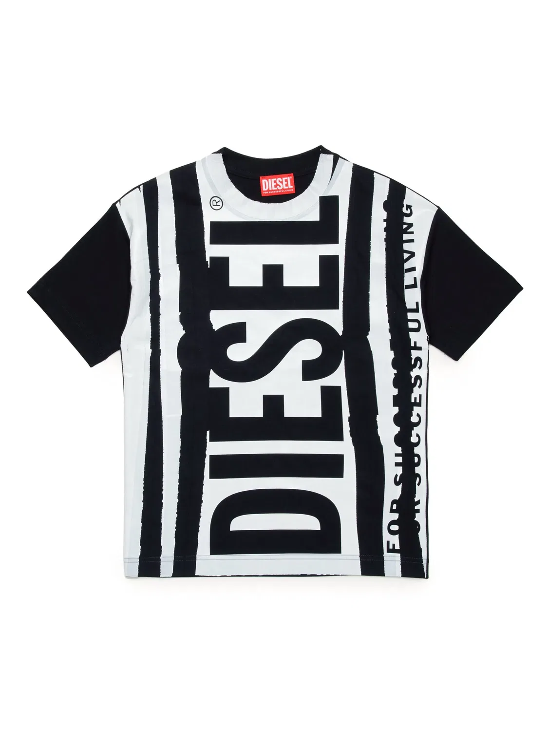 Футболка с логотипом из хлопка Diesel, черный