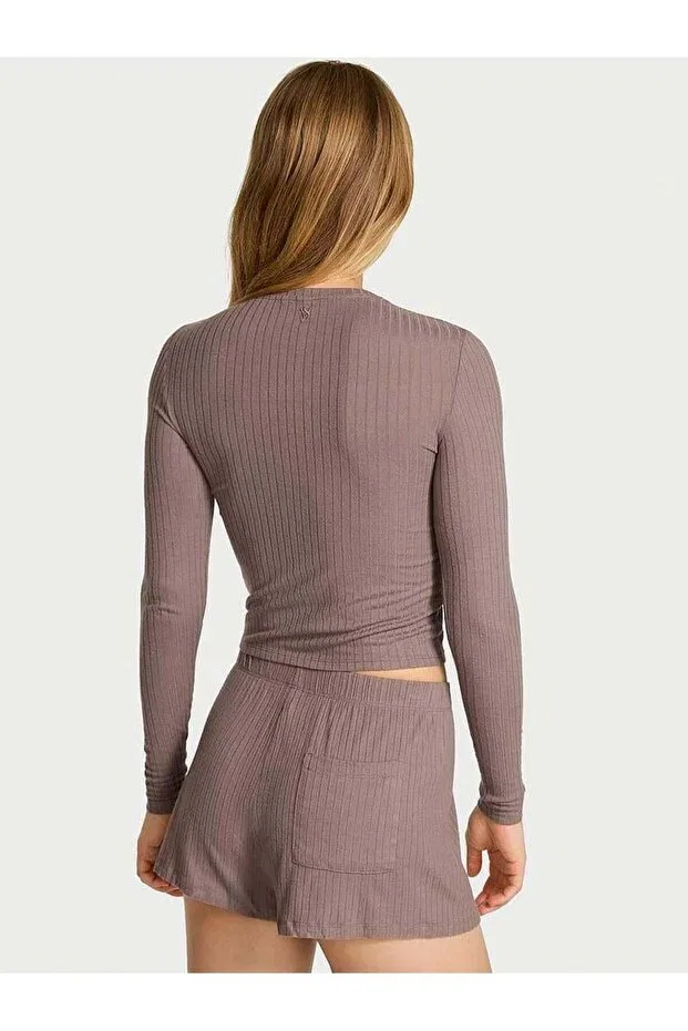 Женский комплект пижамы с длинным рукавом Victoria'S Secret, Cloudy Gray — фото 2