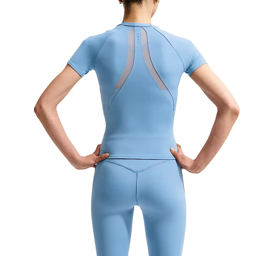 Женская футболка для фитнеса Nike Universa, Цвет Work Blue/Light Blue/News Blue — фото 3