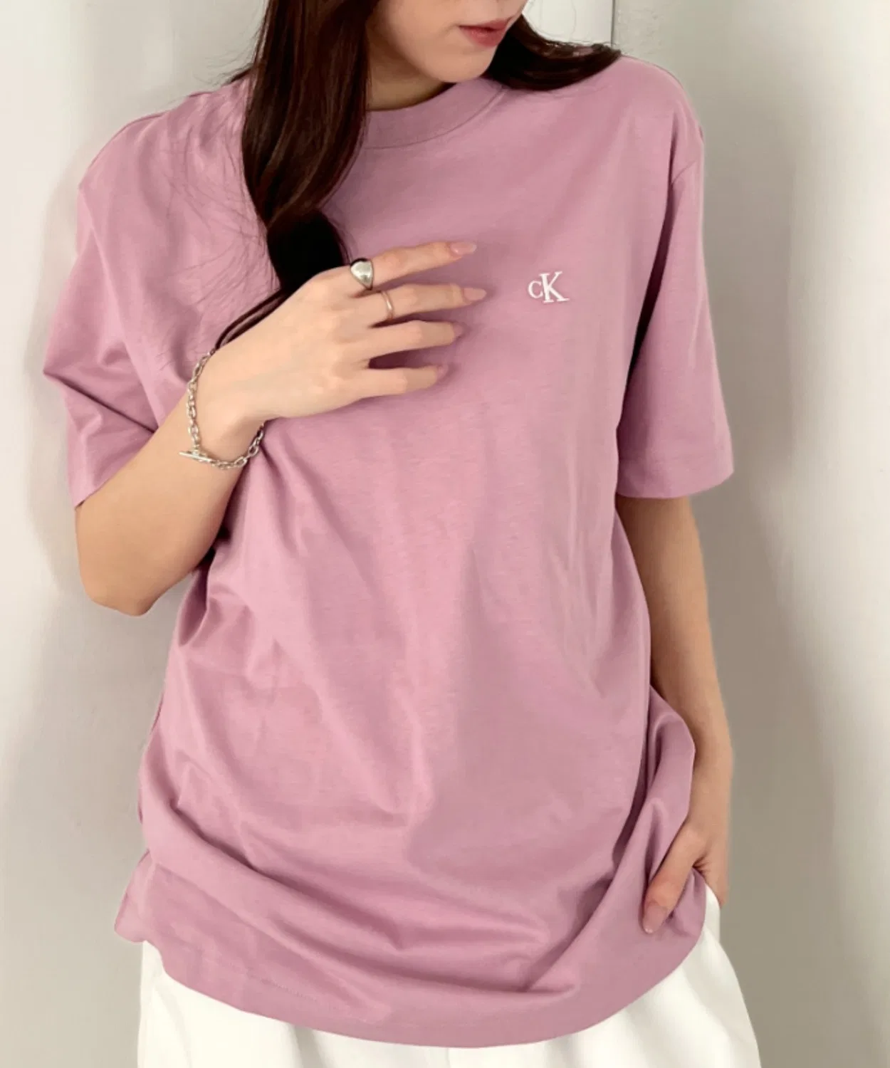 Мужская футболка с коротким рукавом Calvin Klein Easy Monogram Tee, розовый