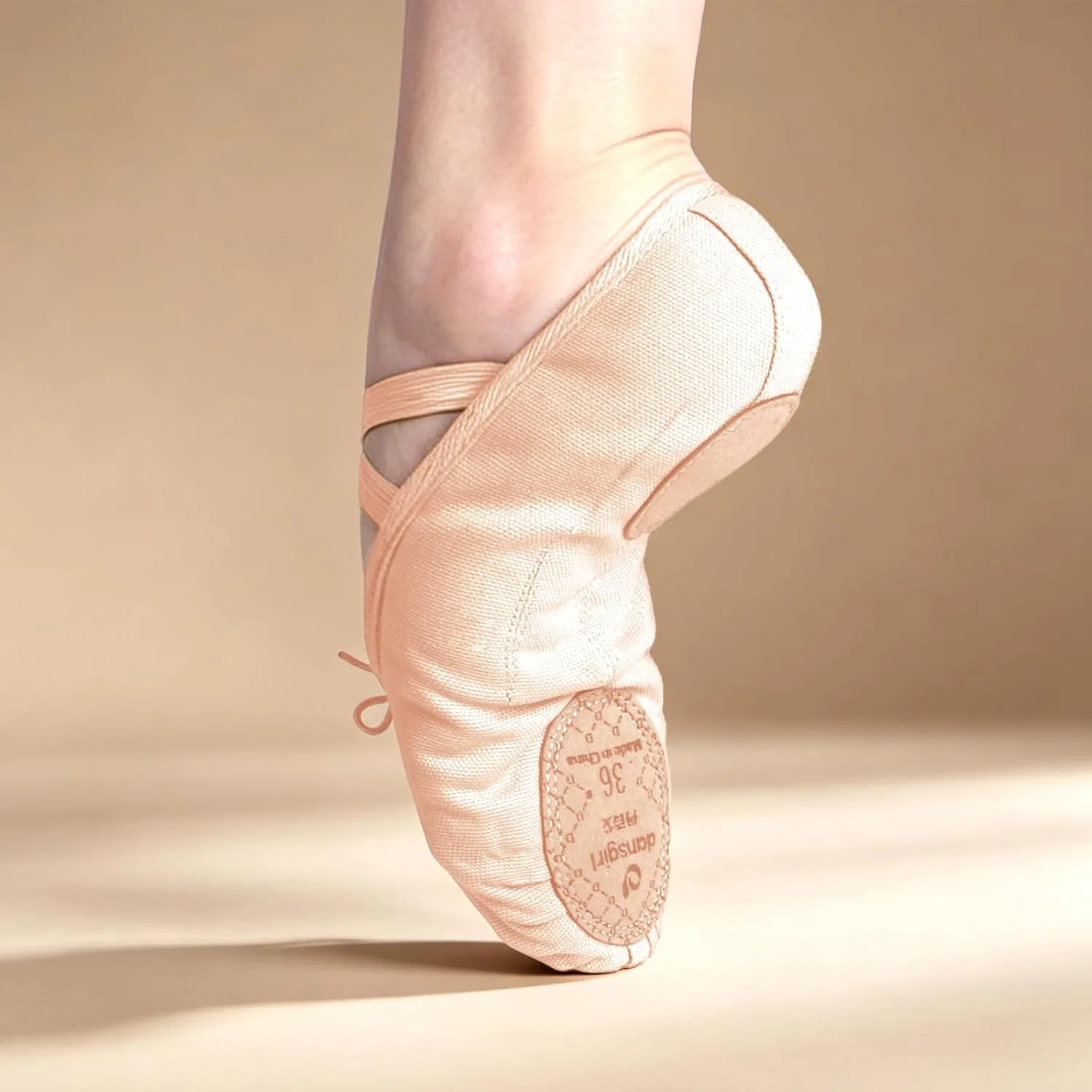 Детские балетки для девочек на танцы Dons Girl, Ballet Pink — фото 4