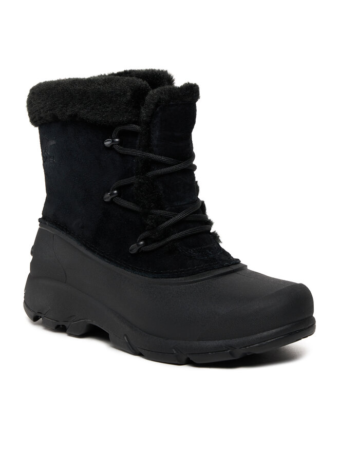 Зимние ботинки женские Sorel Snow Angel из синтетической кожи, черный — фото 2