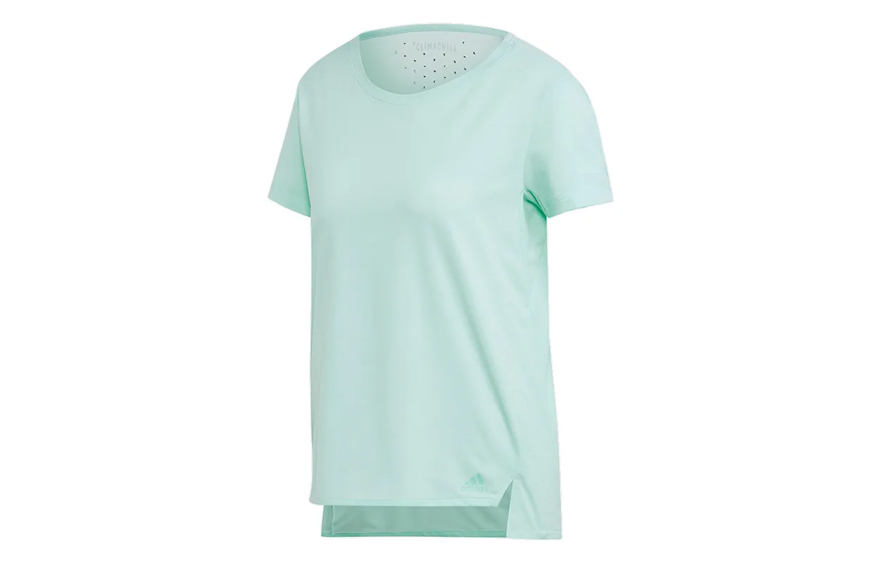 Adidas Футболка женская Clear Mint Green с круглым вырезом умеренно прямого кроя