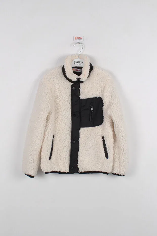 Детское пальто для мальчиков с длинным рукавом Incity, Black-Ecru