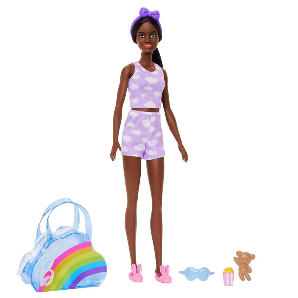 Кукольная одежда для пижамной вечеринки комплект Barbie HRH48 Mattel, розовый — фото 2