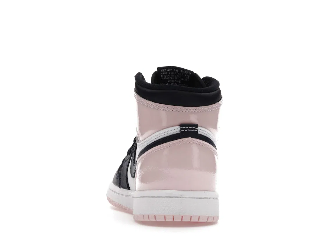 Детские кроссовки высокие с принтом Jordan 1 Retro High OG Atmosphere, Atmosphere/Obsidian-Laser Pink-White — фото 4