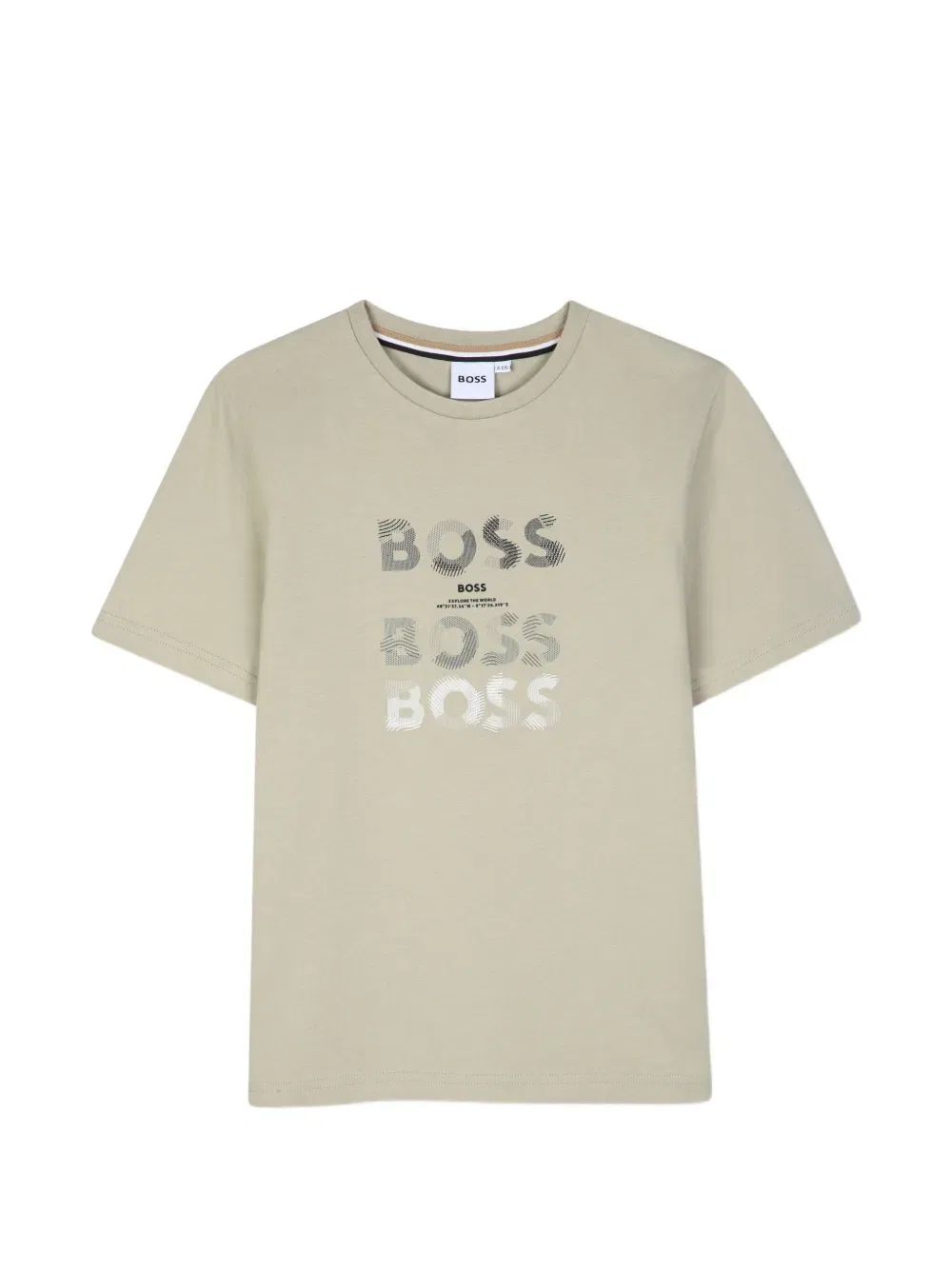 Футболка с коротким рукавом BOSS Kidswear, бежевый