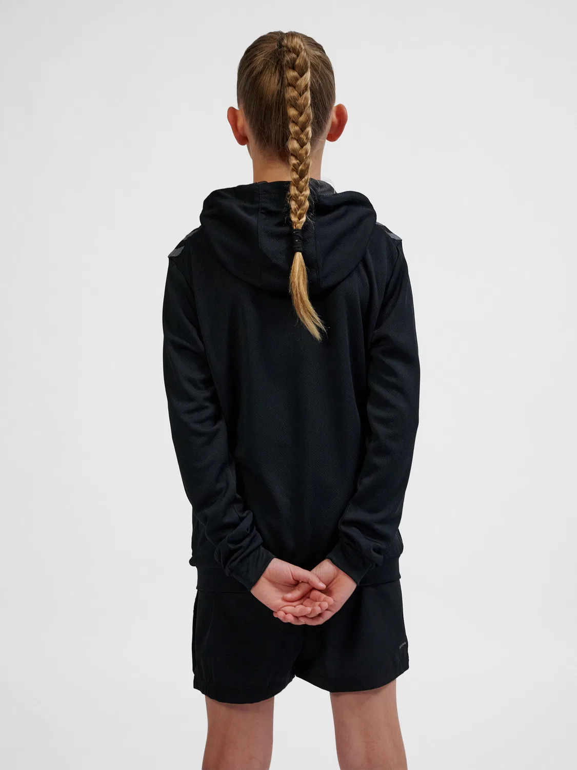Детская куртка с молнией hmlAUTHENTIC PL ZIP HOODIE KIDS Hummel, Schwarz — фото 3