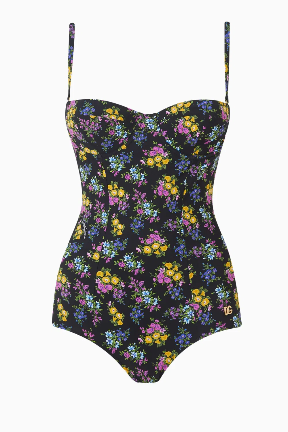 Купальник слитный с цветочным принтом Dolce & Gabbana
