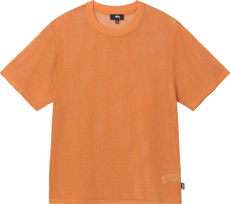 

Футболка Stussy Cotton Mesh Short-Sleeve Crew 'Orange', оранжевый