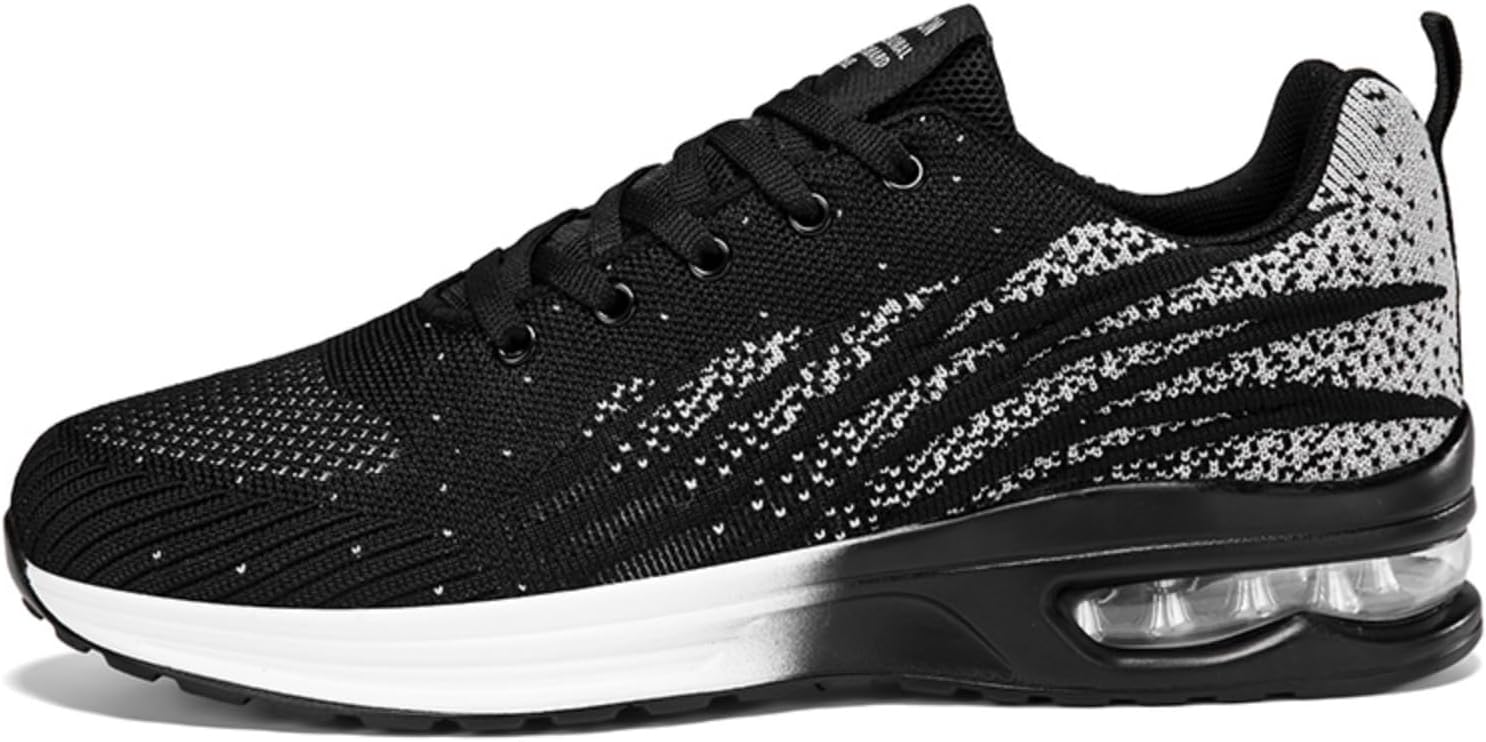 

Мужские спортивные кроссовки для бега и тенниса, легкие фитнес-кроссовки с стильным дизайном, подходят для бега, ходьбы и повседневной носки Foavt, черный/серый