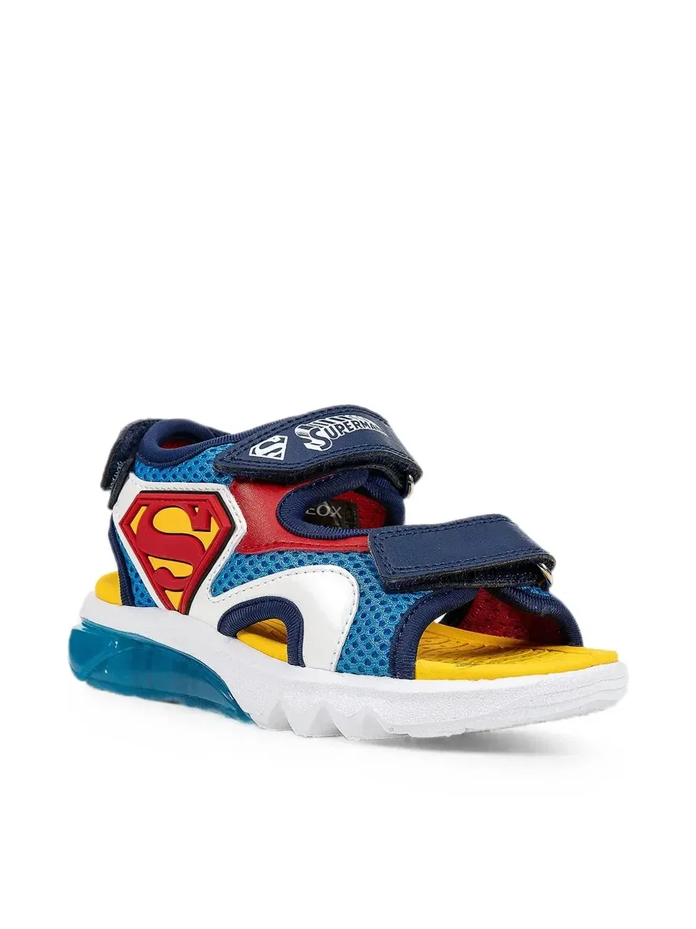 Сандалии Superman со светящейся подошвой Geox Kids, синий