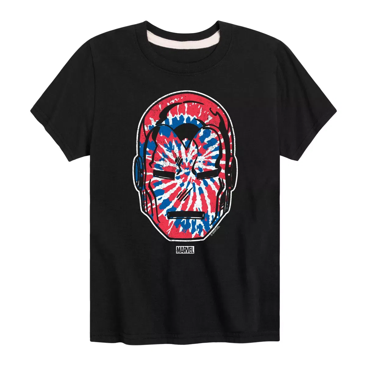Детская футболка с принтом Marvel Iron Man Flag Fill Oversized для мальчиков, Heather Charcoal