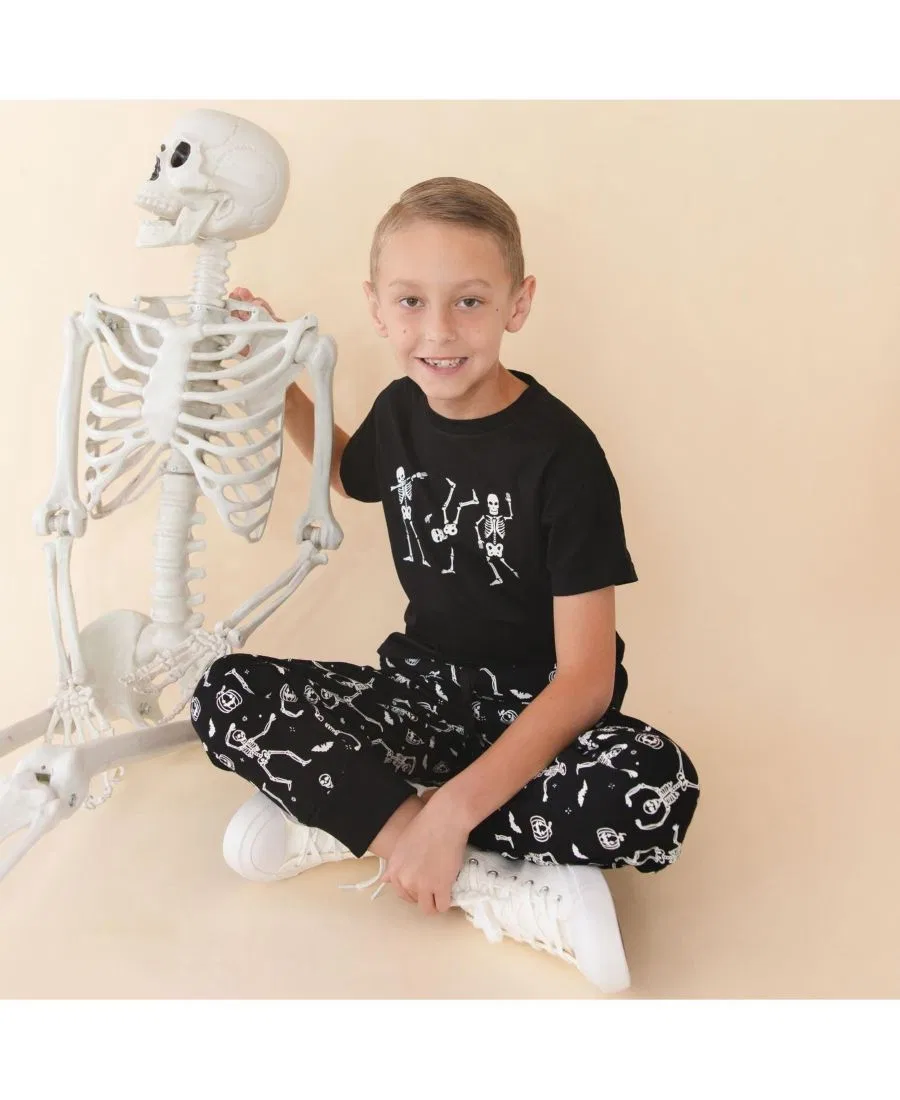 Футболка с длинным рукавом с принтом Silly Skelly Halloween Sweet Wink, Black — фото 4