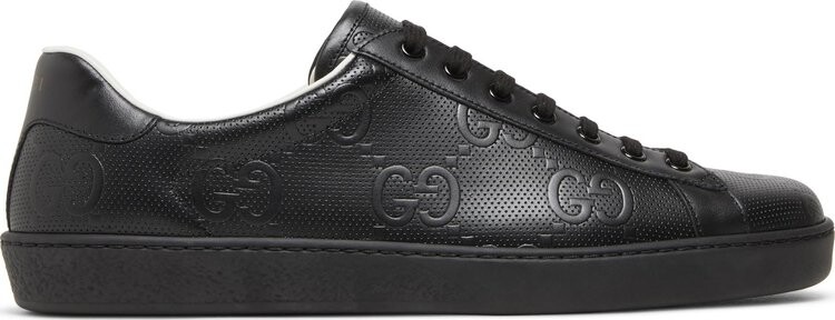 

Кроссовки Gucci Ace GG Embossed - Black, черный