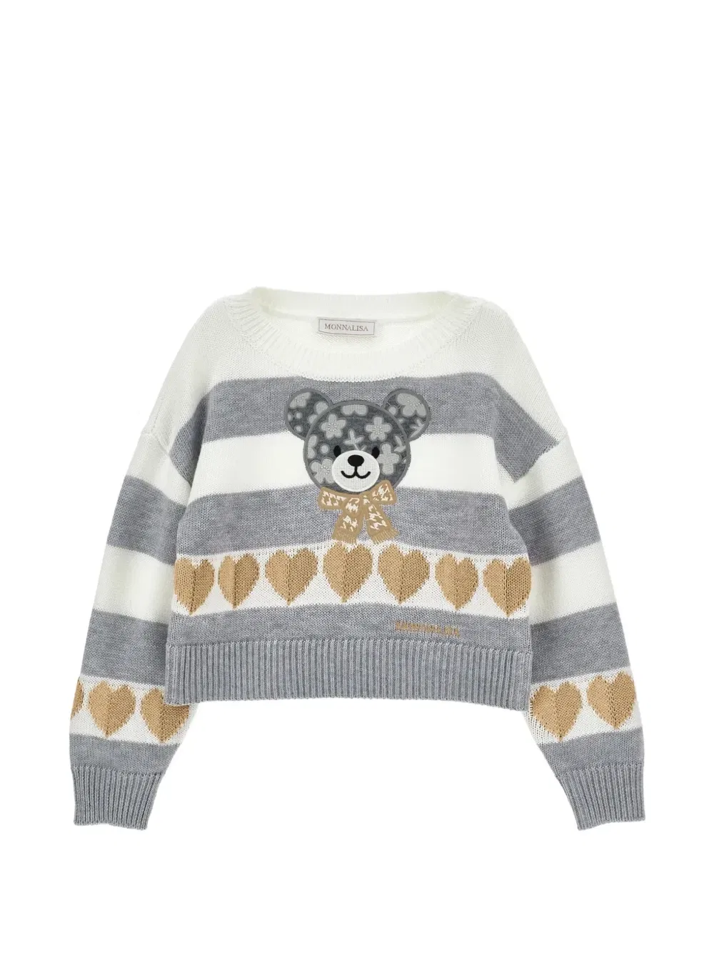 Свитер в полоску Monnalisa, белый