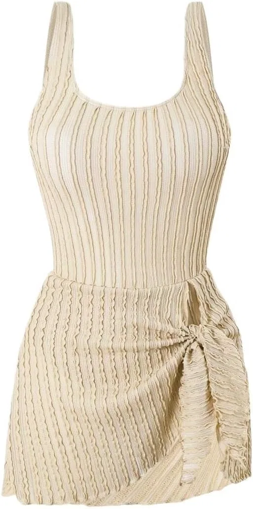 Женский монокини с открытой спиной Casual, Apricot