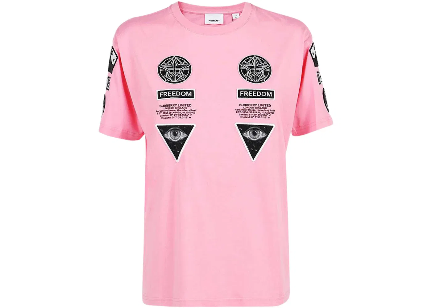 Женская футболка с аппликацией Burberry Badge Applique, Pink