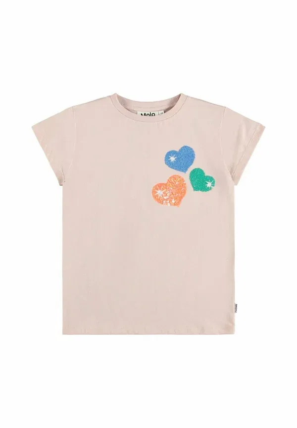 Футболка с пайетками и вышивкой Ranva Molo, Petal Blush