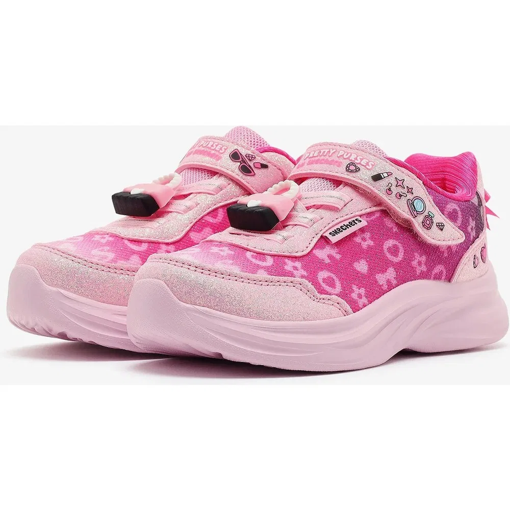 Детские кроссовки для девочек с шнуровкой Power Jams 2.0 Skechers — фото 3