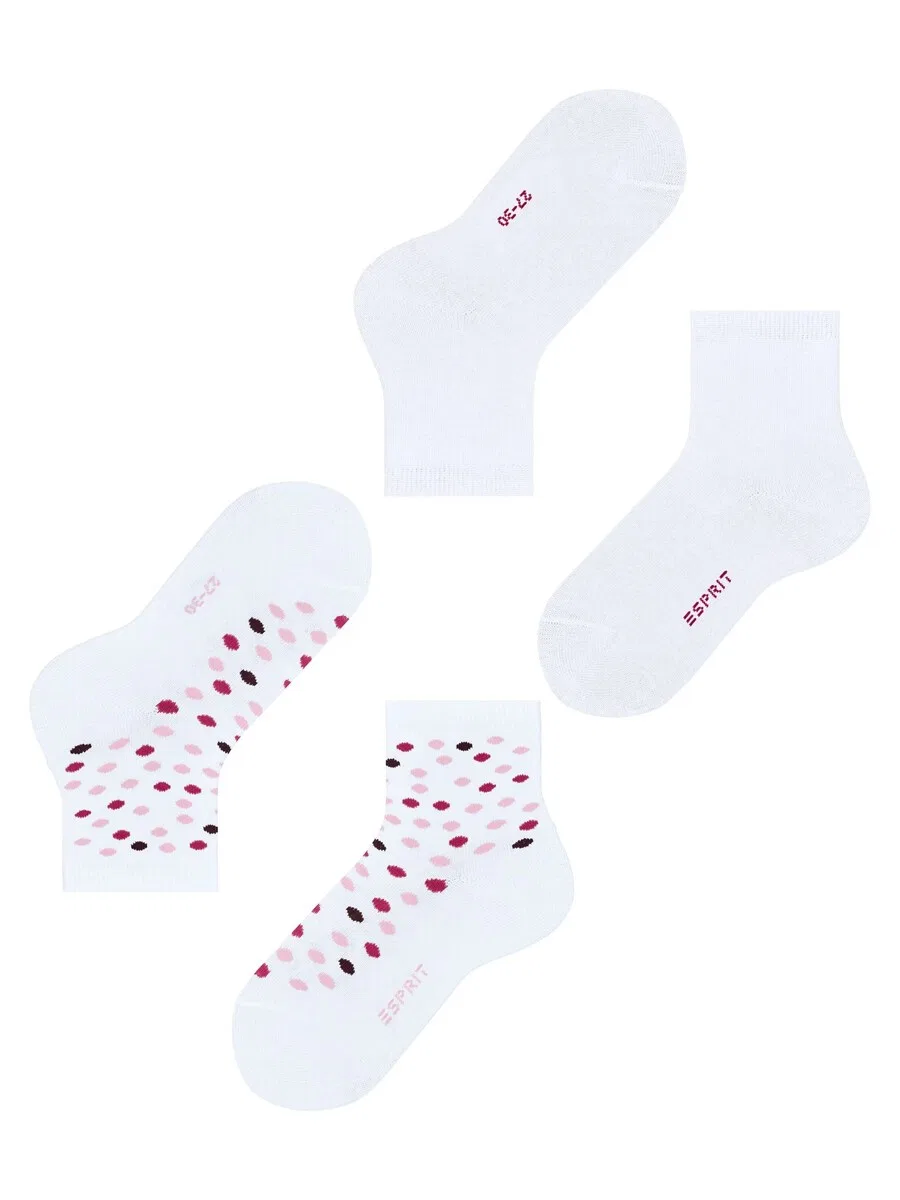 Набор из двух носков ESPRIT 'Happy Dot' белого цвета — фото 2