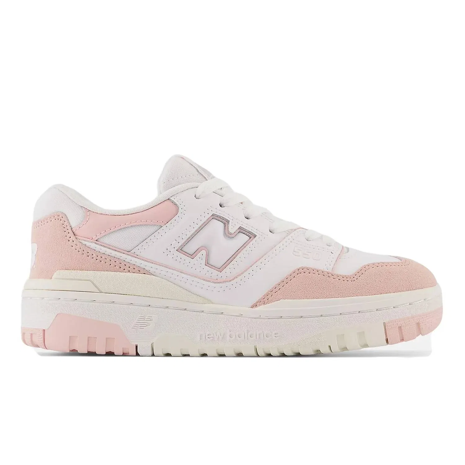 Детские кроссовки с круглым носом 550 New Balance, White/Pink