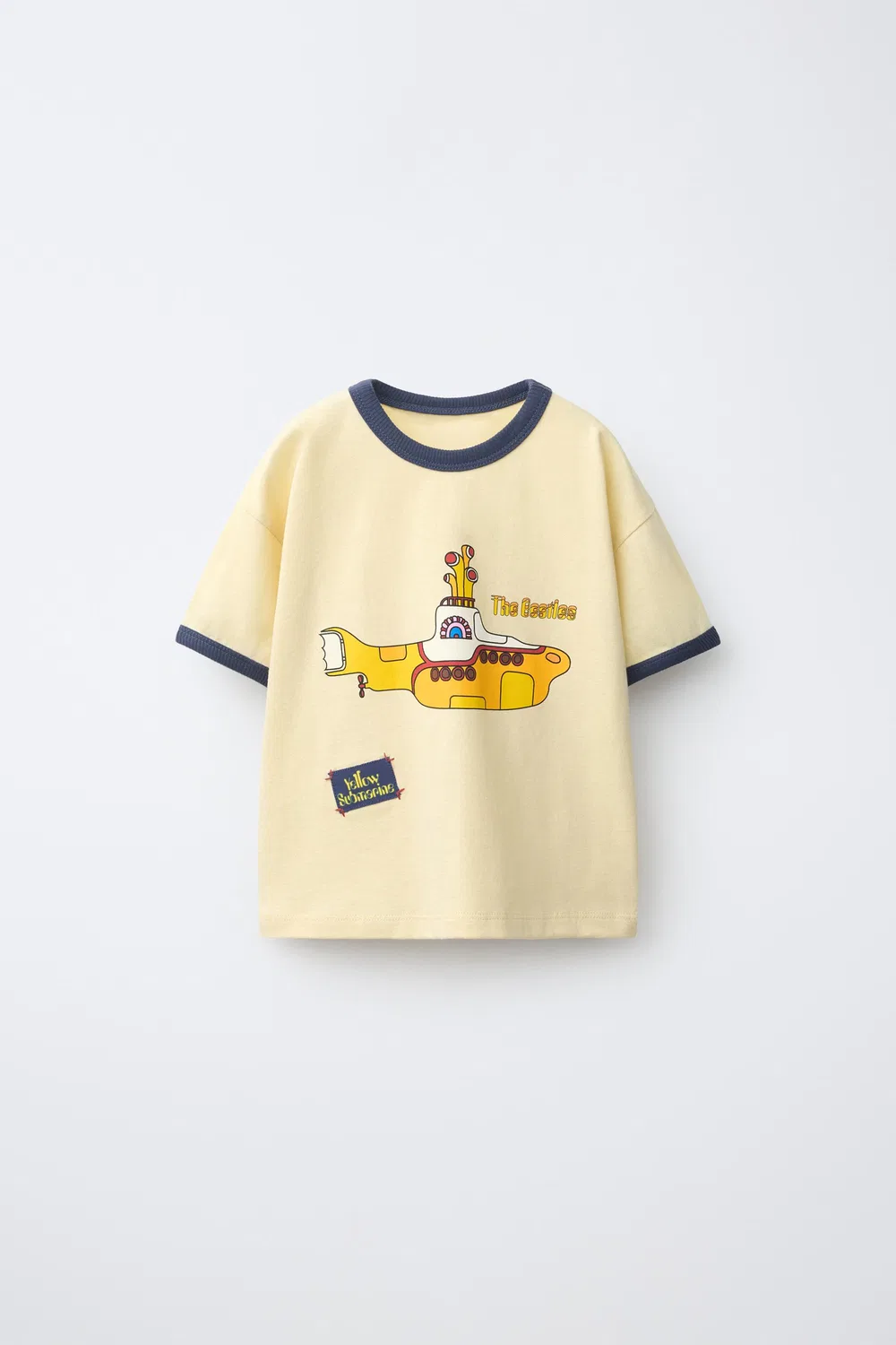 Футболка с принтом "Желтая подводная лодка" группы The Beatles ZARA, Light yellow