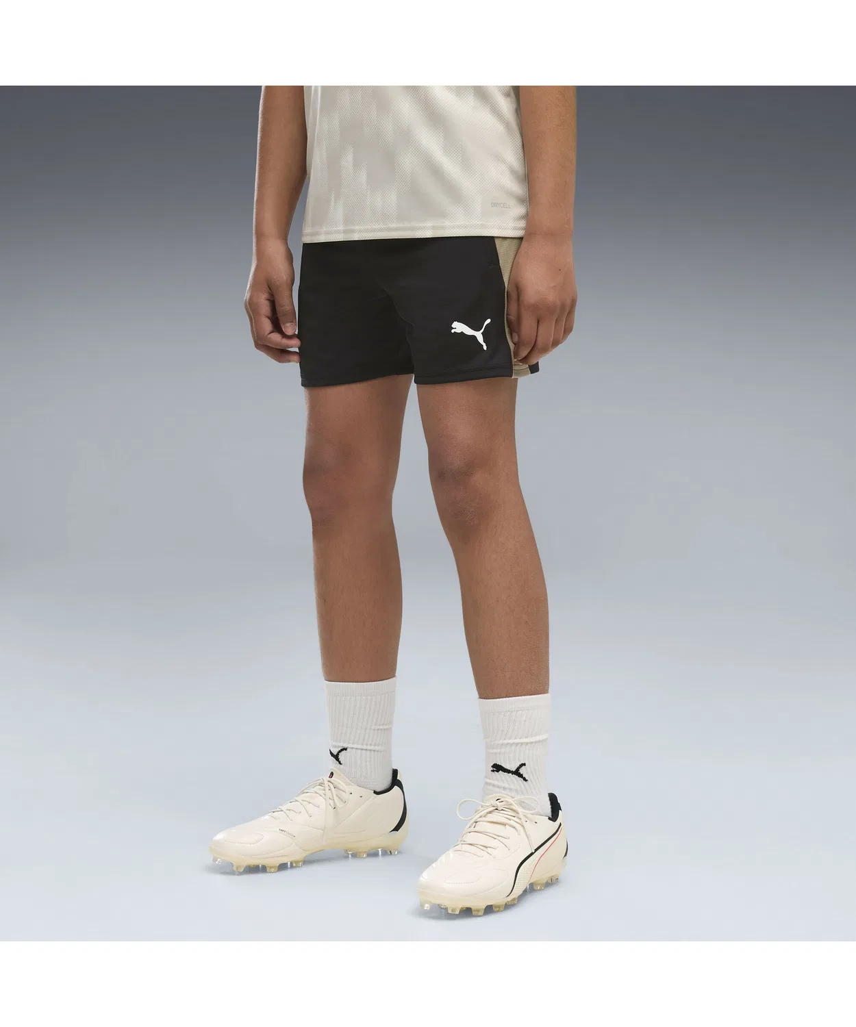 Детские шорты для мальчиков с принтом IndividualFinal PUMA, Бежевый — фото 3