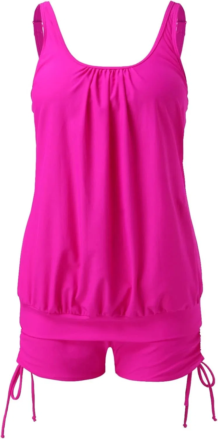 Женский танкини 2-piece с принтом, Hot Pink — фото 4
