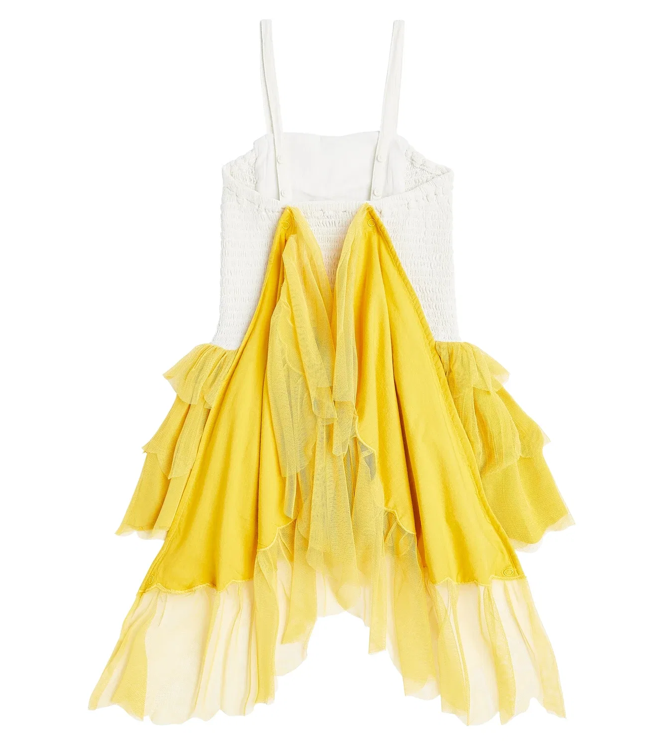 Платье из тюля с вышивкой Stella Mccartney Kids, желтый — фото 4