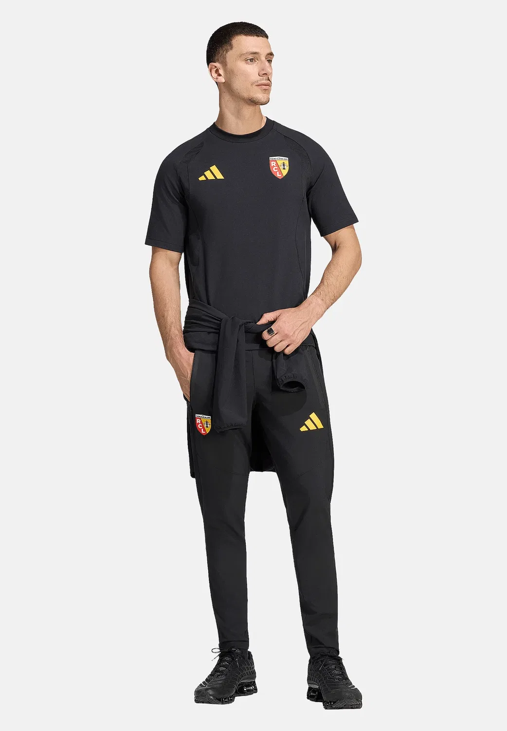 Реплики дорожных шлангов RC Lens Tiro - брюки - национальные - спортивные брюки Adidas Performance, Schwarz — фото 2