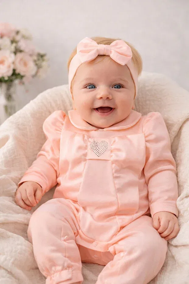Детский комбинезон для девочек с принтом Izyalif Baby, Salmon