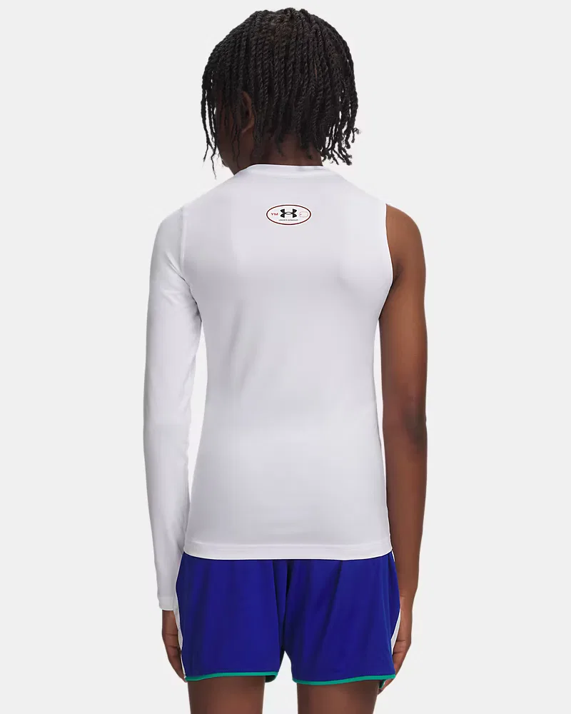Лонгслив асимметричный HeatGear Asymmetrical Left UnderArmour, White/Black — фото 2