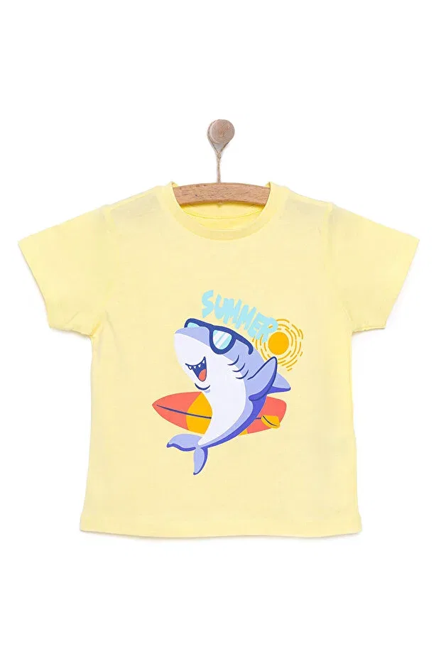 Детская футболка для мальчиков с принтом Hellobaby Basic Ebebek Hello Baby, Yellow