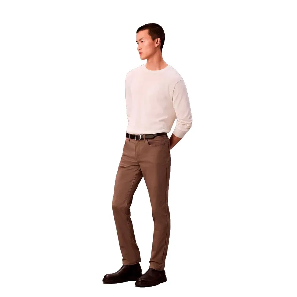 Брюки Slim Fit Calvin Klein, коричневый — фото 3