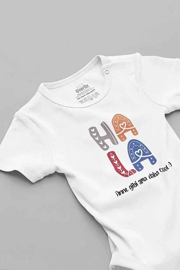 Детское боди с принтом Organic Cotton Hala Baby Body Cool Printed 5178 Overoz, White