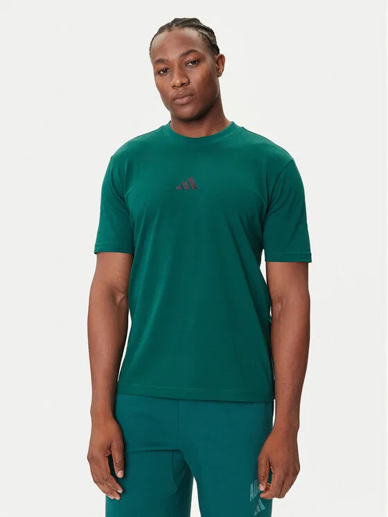 Футболка regular fit Essentials Small Logo Adidas, зеленый