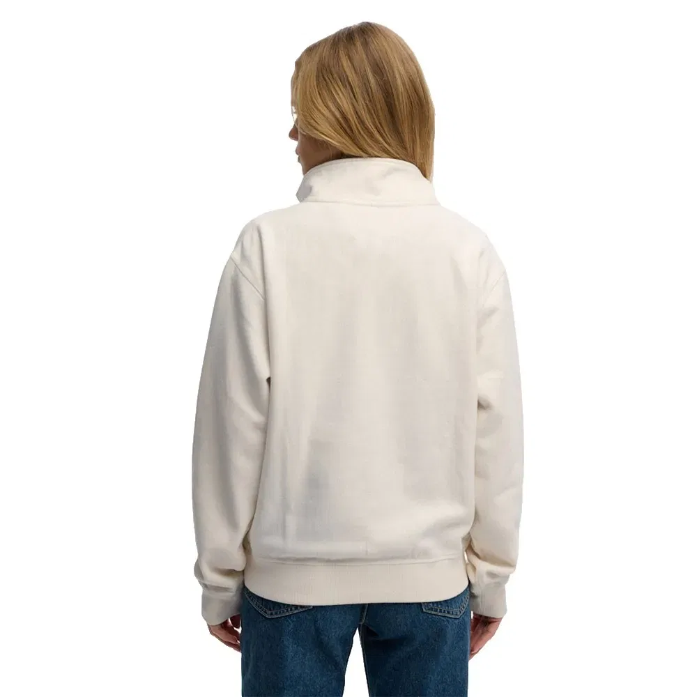 Худи Superdry Essential Logo half zip, бежевый — фото 2