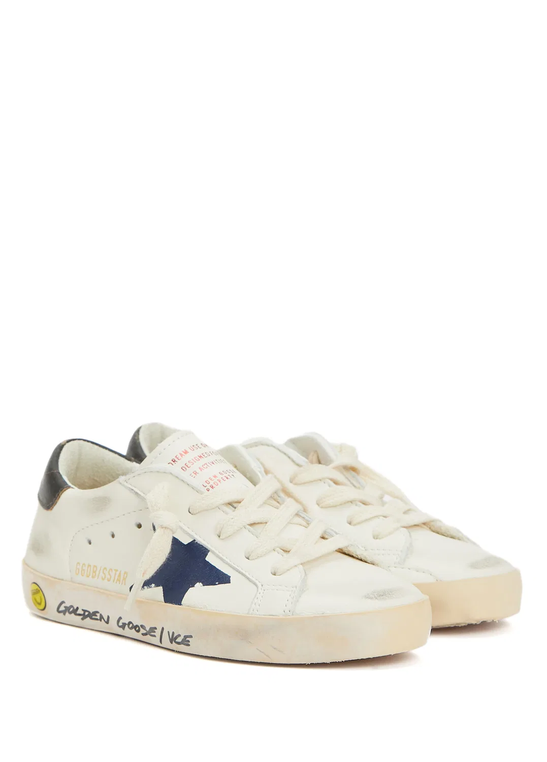 Кроссовки Golden Goose Super Star, navy-white — фото 2