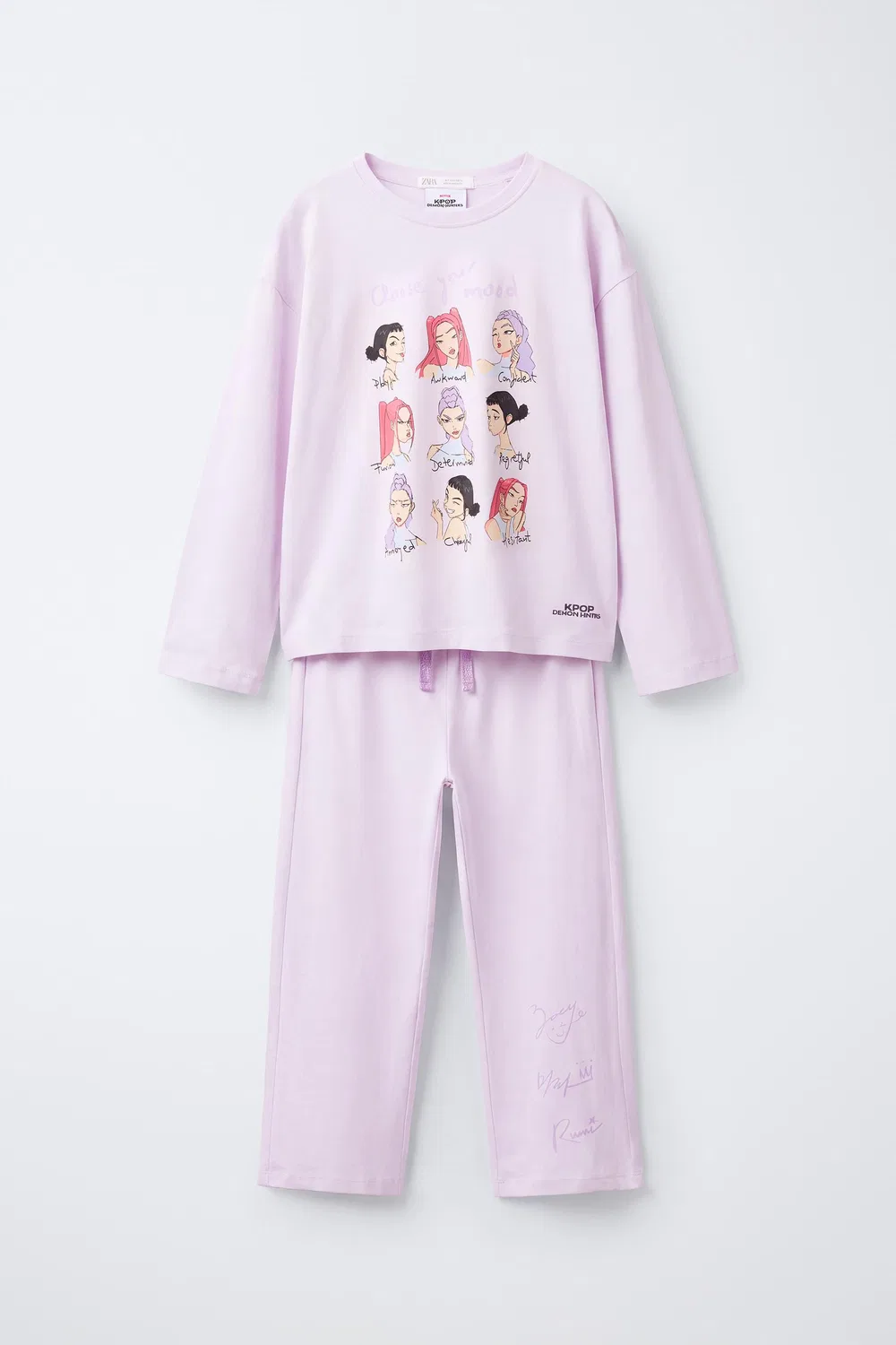 6-14 лет / KPOP ОХОТНИКИ НА ДЕМОНОВ NETFLIX Пижама ZARA, Mauve