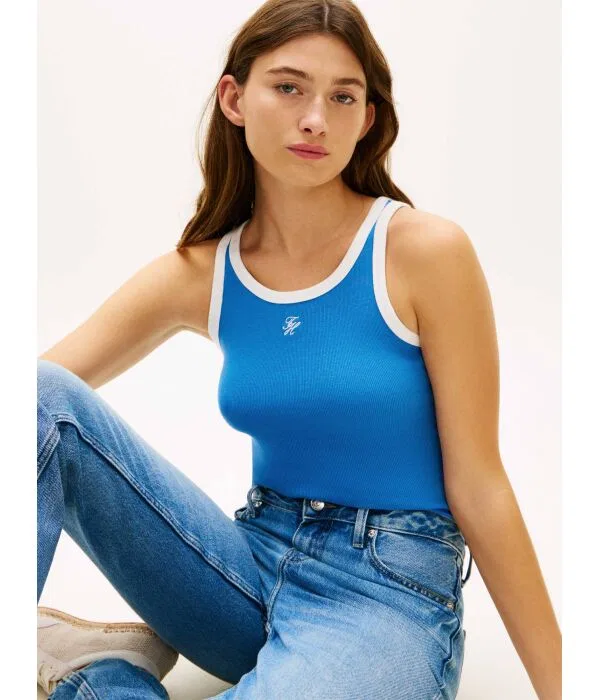 Женский топ с длинным рукавом Tommy Hilfiger, синий — фото 4