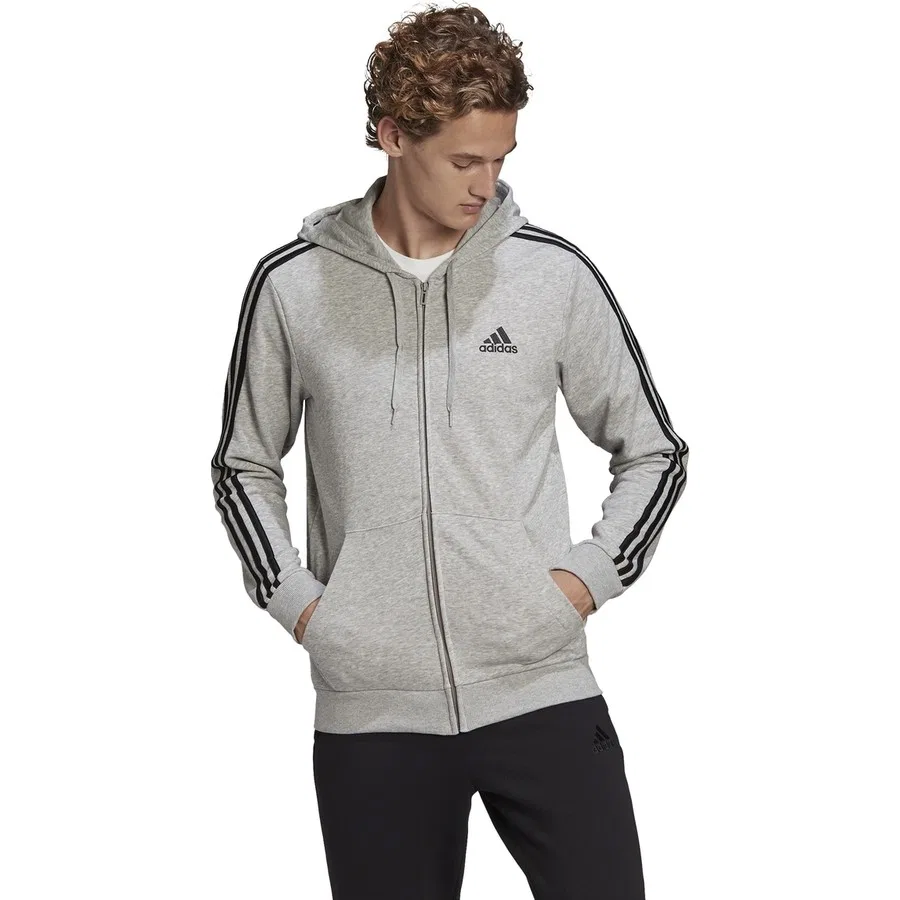 Мужской свитшот с капюшоном adidas, Серый