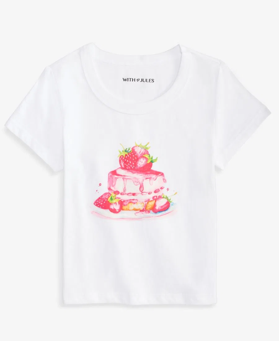 Футболка с принтом Strawberry Shortcake With Jules, White