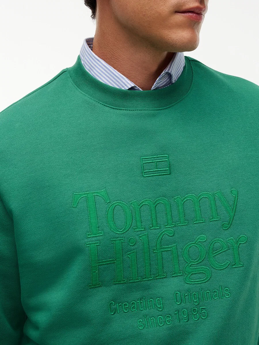 Толстовка TOMMY HILFIGER 'Terry' в пестро-зеленом цвете — фото 3