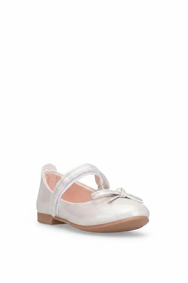 Детские балетки для девочек из текстиля с принтом Elit hy-f-4032-26y filet girls' ballerina ballet shoes Ayakkabı Fuarı, Sedef — фото 3