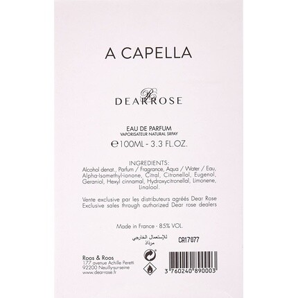 Dear Rose A Capella Eau De Parfum 100мл для женщин — фото 3