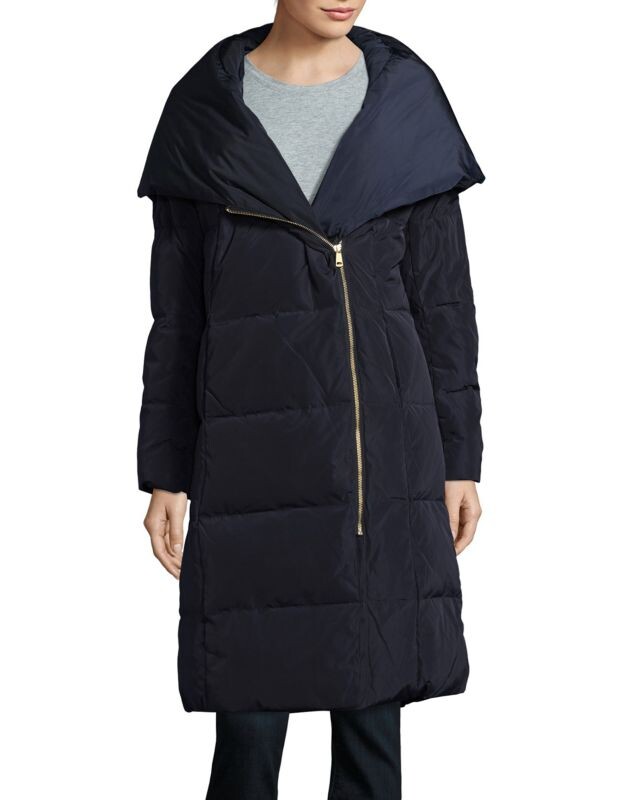 

Пуховик с портретным воротником Cole Haan Navy, Серый, Пуховик с портретным воротником Cole Haan Navy