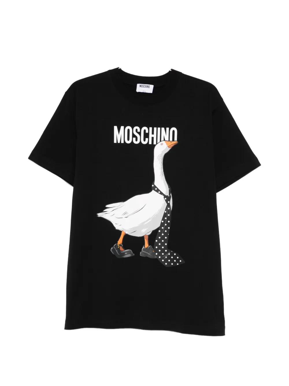

Хлопковая футболка Moschino, черный