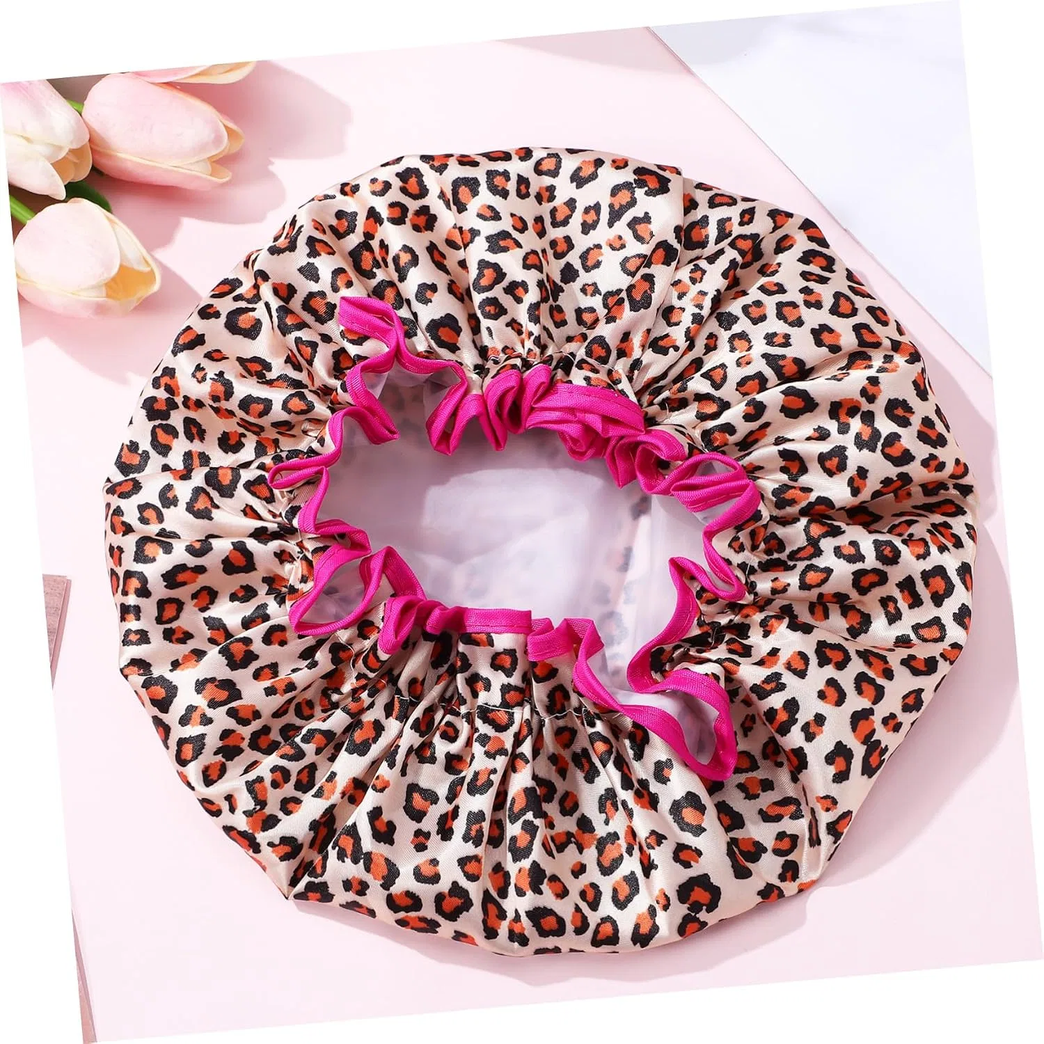 Шапочка для душа Leopard COLLBATH, PEVA, 27x11x0.3 см, мультиколор — фото 2