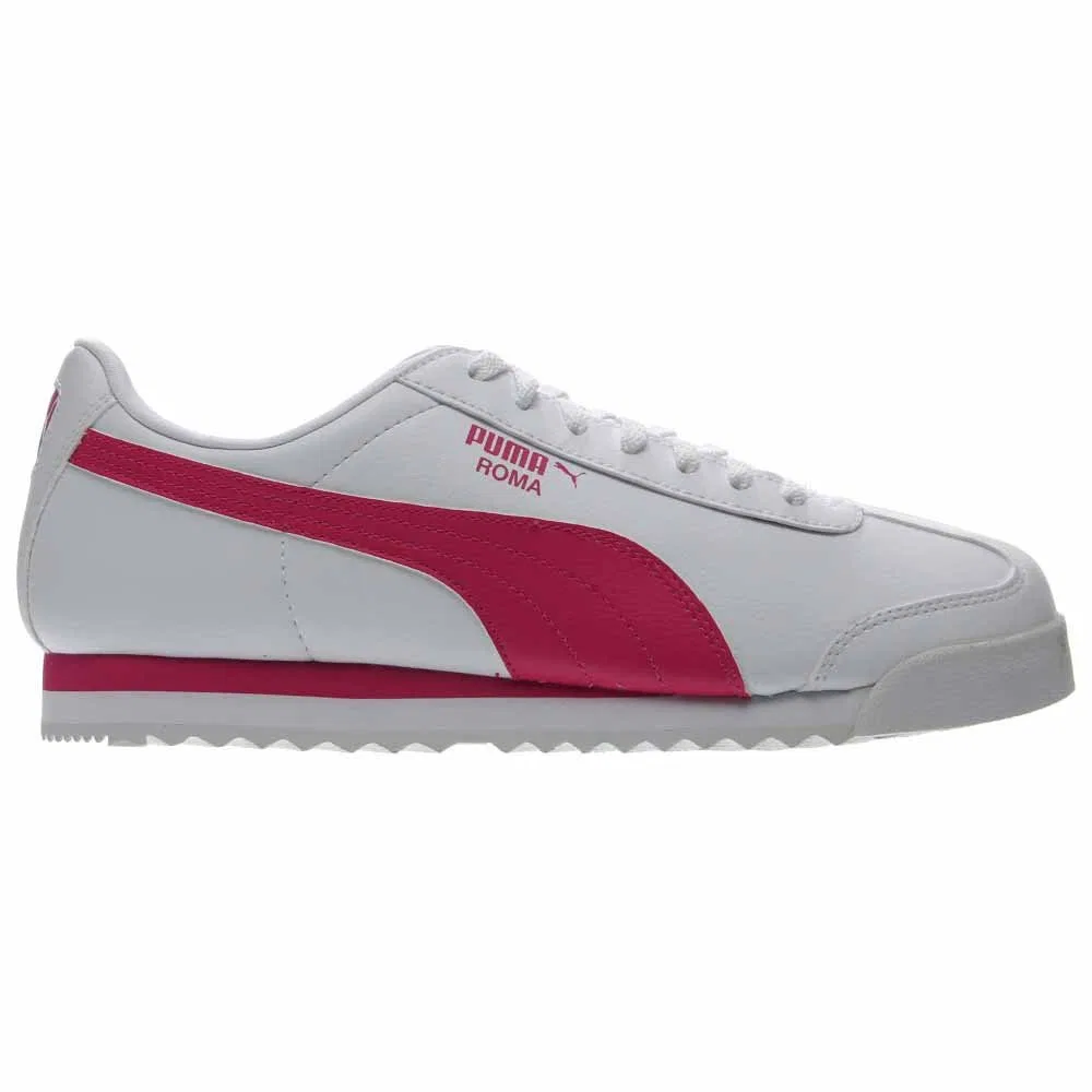 Детские кроссовки для мальчиков легкие Roma Basic PUMA, White Fuchsia Purple — фото 2